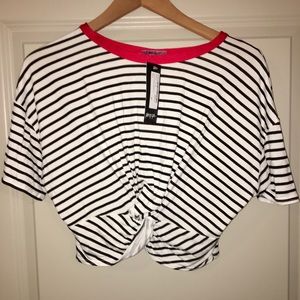 NWT Nasty Gal striped crop top